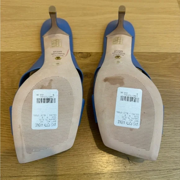 Stuart Weitzman Carmen Sandal in Blue Steel - Picture 3 of 6